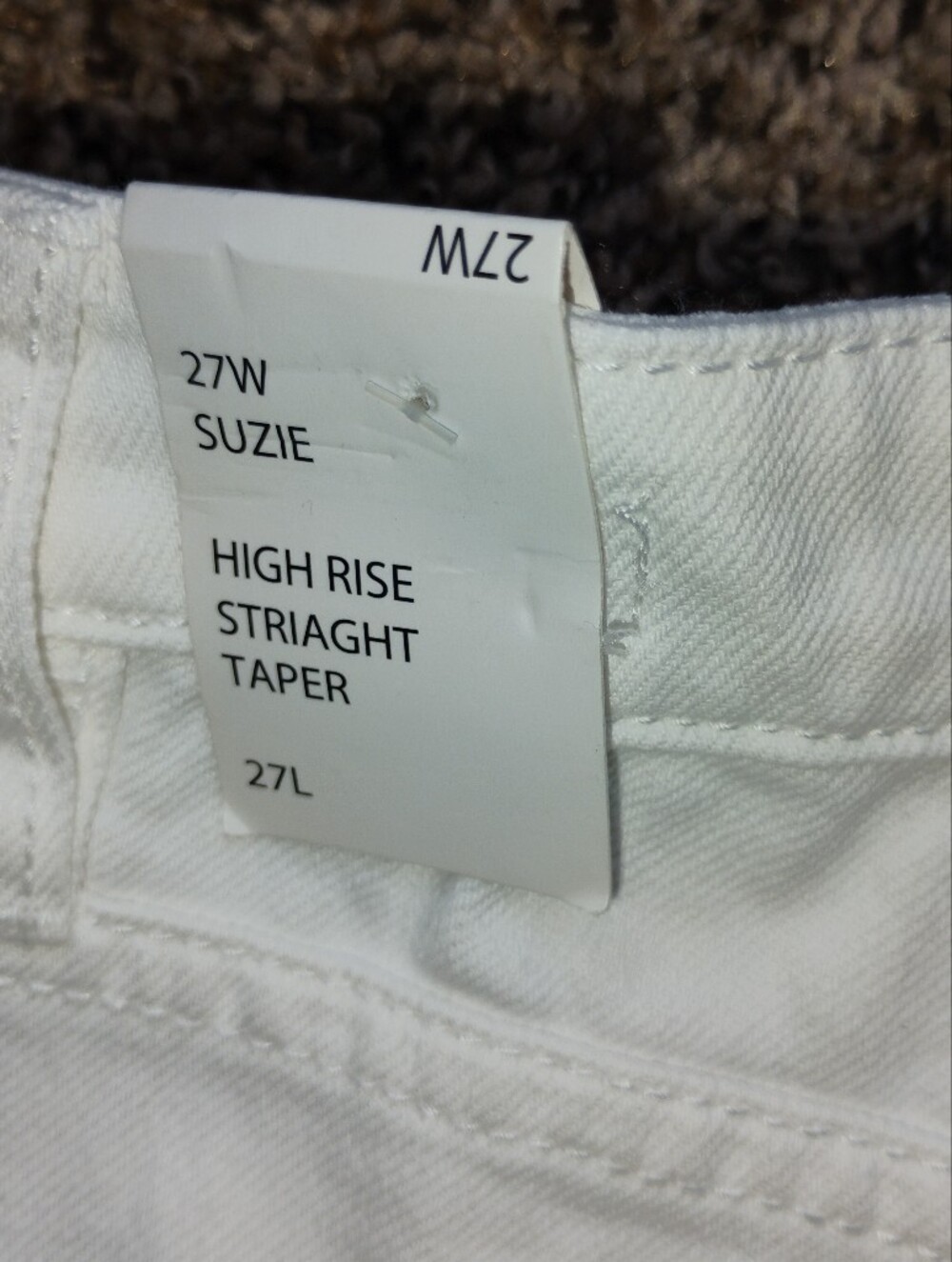 NWT Velvet Heart Mari White Classic Straight Carpenter Jeans 27W x 27L Short/Pet - Picture 4 of 4